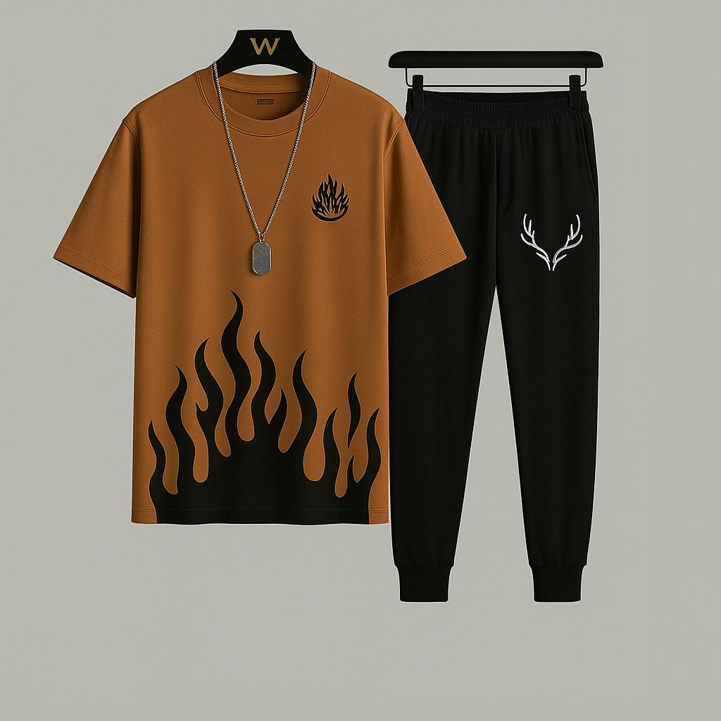 Men's Printed Micro Track Suit - 2 Pcs Comfort Wear