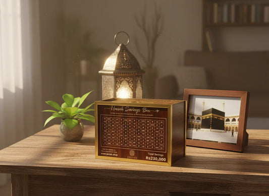 Wooden Umrah Saving Box with Free Home Deliver