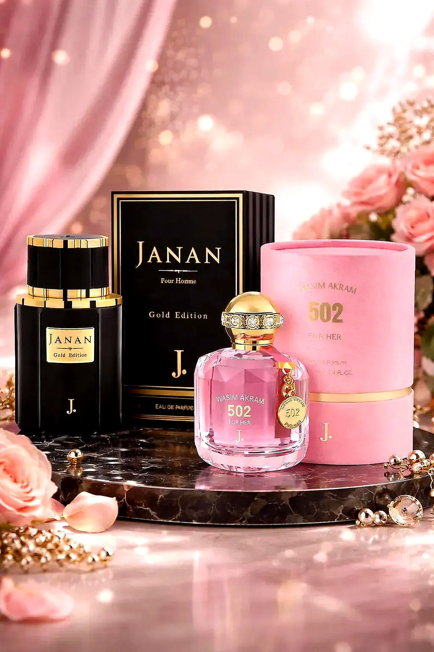 Janan Gold Edition + Wasim Akram 502 For Her | Buy 1 Get 1 FREE — 100ML