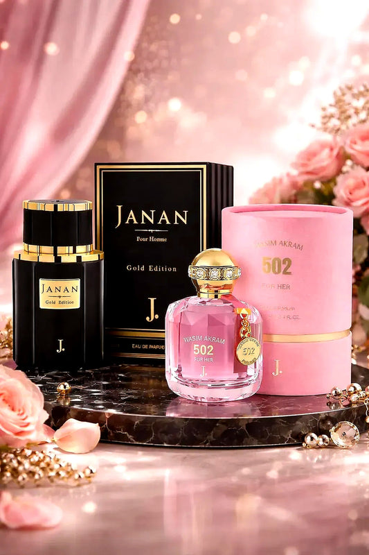 Janan Gold Edition + Wasim Akram 502 For Her | Buy 1 Get 1 FREE — 100ML