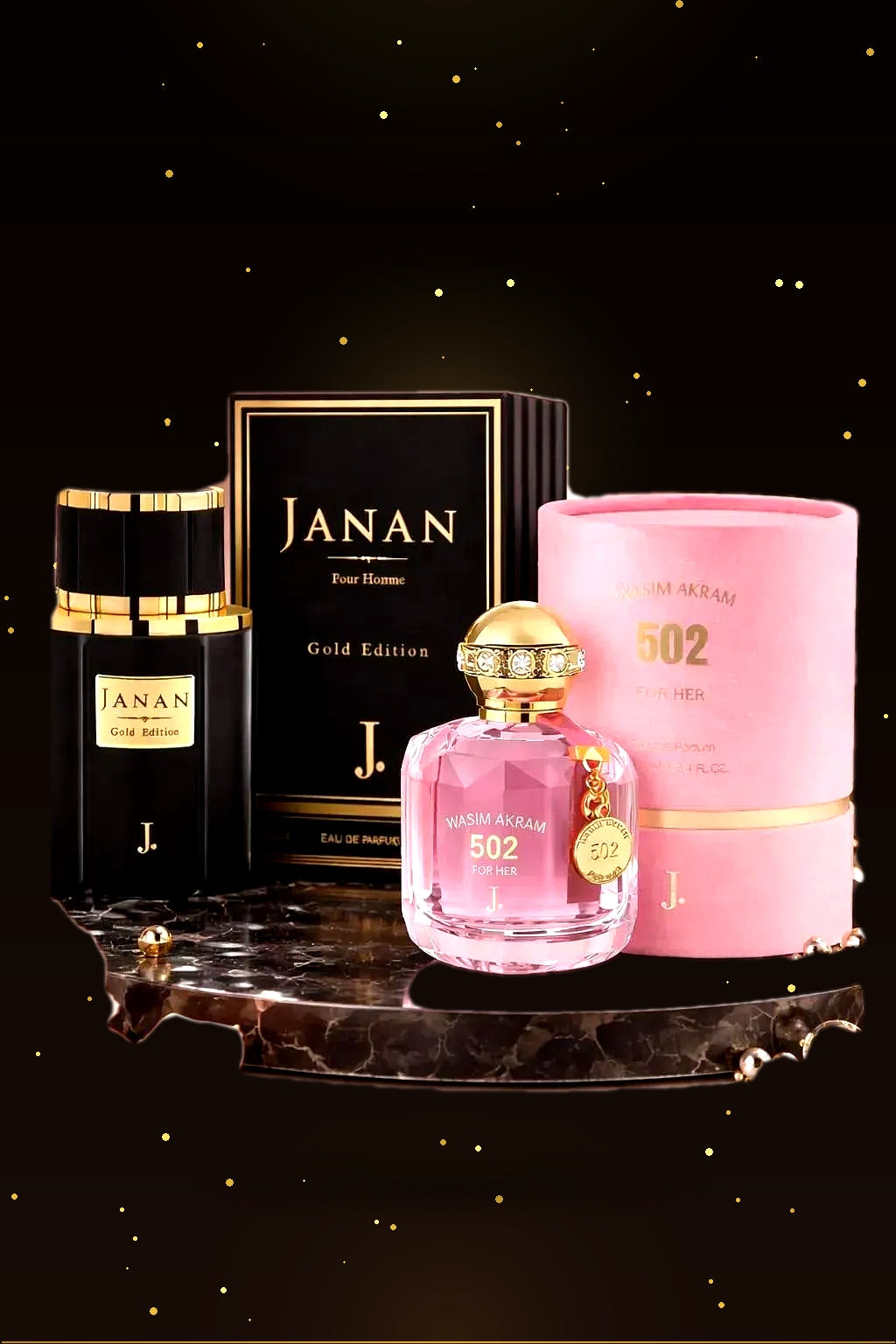Janan Gold Edition + Wasim Akram 502 For Her | Buy 1 Get 1 FREE — 100ML